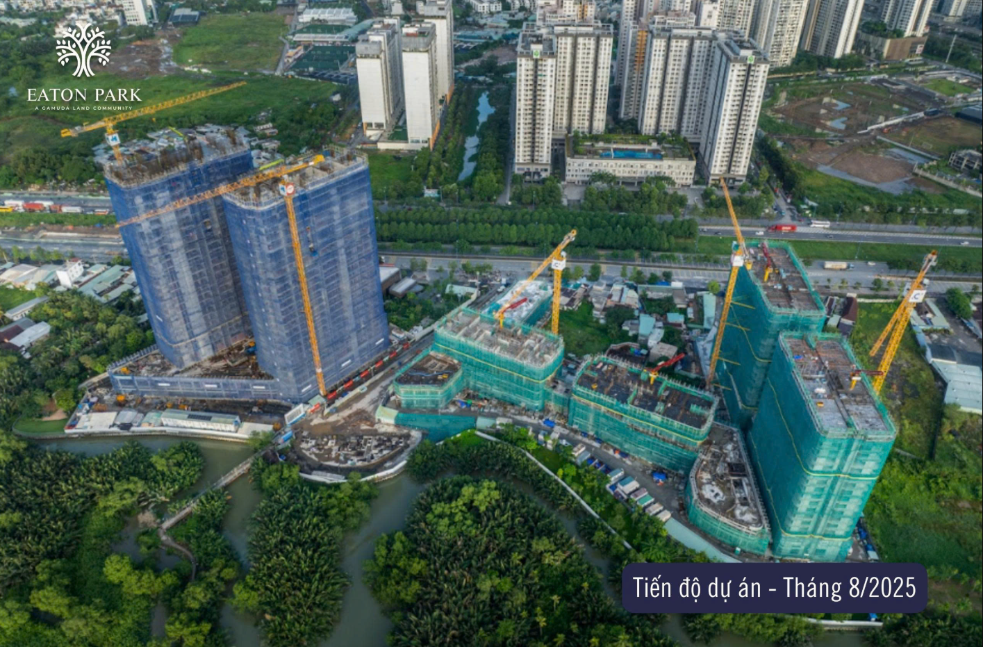 Cập nhật Tiến độ Tháp A3, A4 Eaton Park